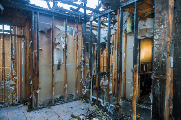 Professional Fire Damage Cleanup technician working in Dresser, WI
